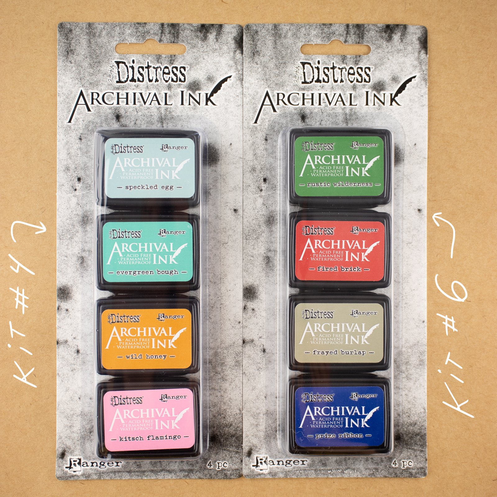 Stamp Pad Mini Kits (Set of 4) - Ranger Tim Holz Distress